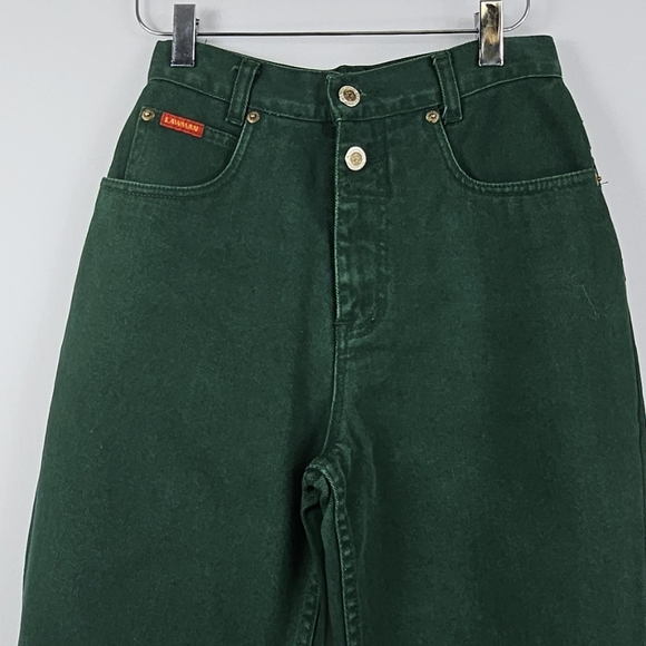 Vintage Lawman 90s Y2K style high waist green jeans size 3 - Picture 9 of 16